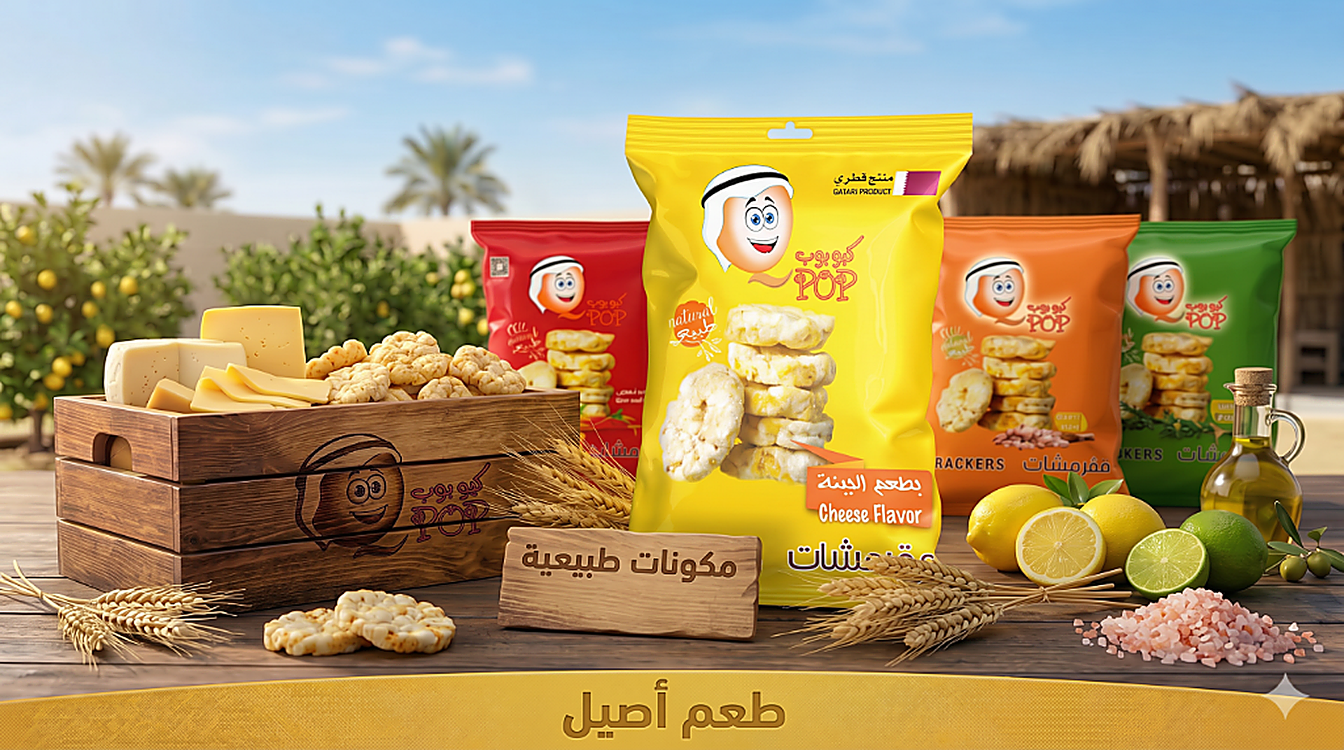 QPOP Premium Baked Crackers — Five bold flavors, one unforgettable crunch